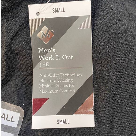 Member's Mark Men Work It Out Tee Black Soot Heather Small - Picture 3 of 5